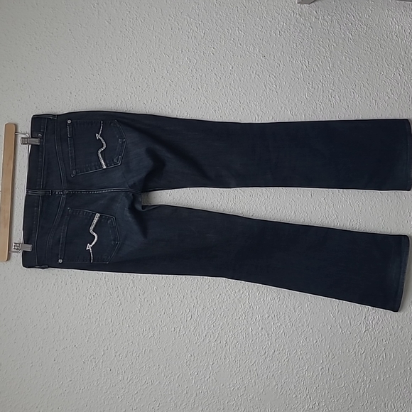 7 For All Mankind Dark Washed Bootcut Jeans; Size 27 - Picture 4 of 14
